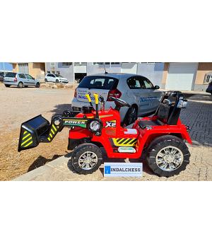 TRACTOR 12V PARA NIÑOS, CON MANDO RC, ROJO - PKCZP1005RC - LE2832